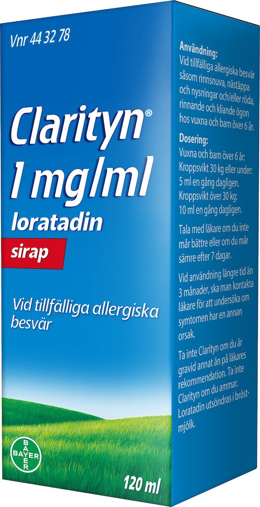 Clarityn® Sirap 1mg/ml Flaska, 120ml