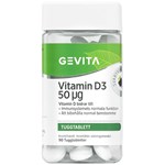 Gevita Vitamin D3 50 µg svartvinbär 90 tuggtabletter