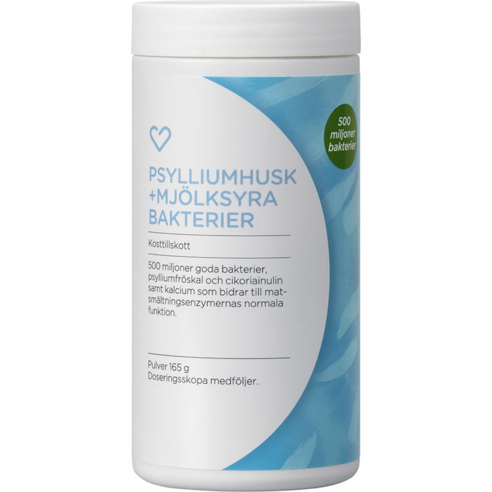 Hjärtats Psylliumhusk med mjölksyrabakterier pulver 165 g
