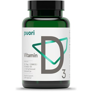 Puori D3 D-vitamin 62,5 ug 2500IE 120 kapslar