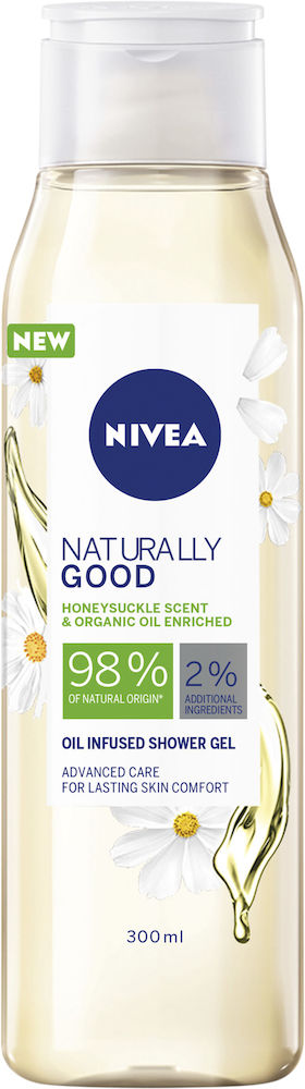 Nivea Naturally Good Shower Honey Suckle 300 ml