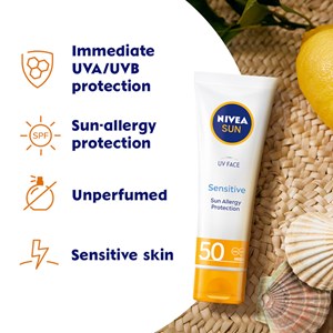 Nivea Sun UV Face Soothing Sensitive Cream SPF50 50 ml