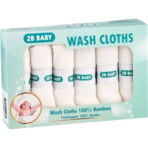 2B Baby Tvättlappar Bambu Vit 6-pack