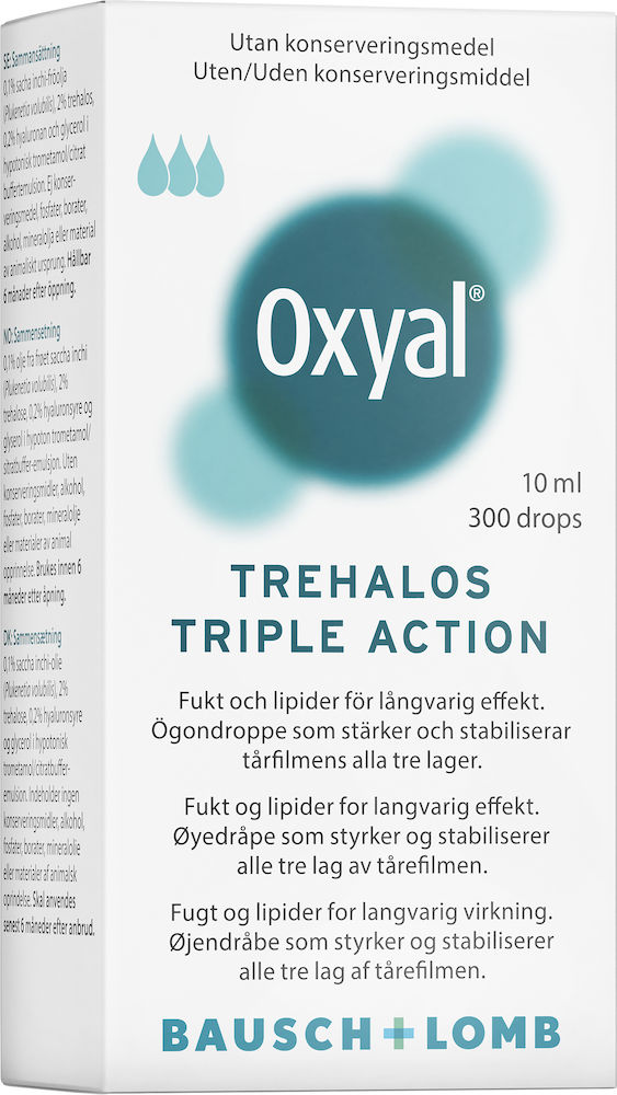 Oxyal Trehalos Triple Action Ögondroppar 10ml