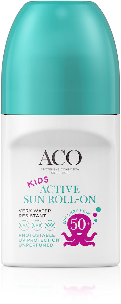 ACO Sun Kids Active Roll-on SPF50+ Parfymfri 50 ml