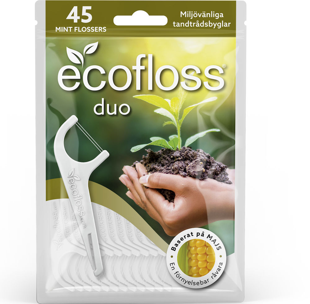Ecofloss Duo Tandtråd med Hållare 45 st