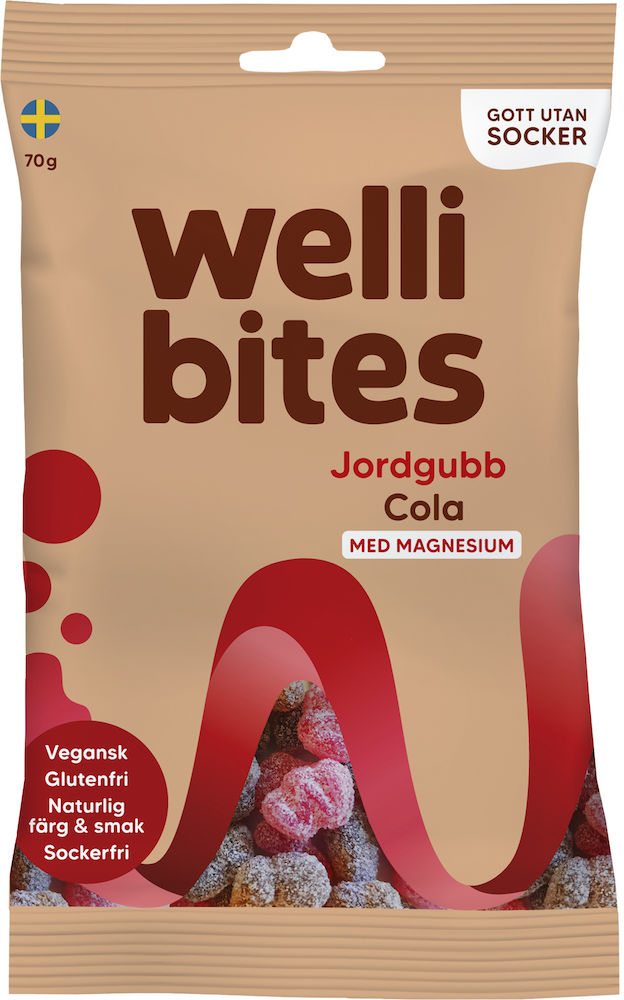 Wellibites Jordgubb & Cola 70g