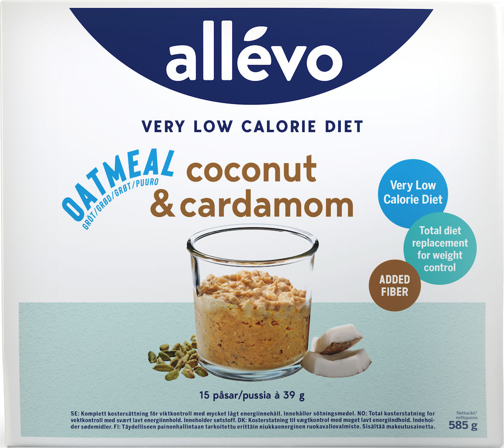 Allévo VLCD Oatmeal Coconut & Cardamom 15 portioner