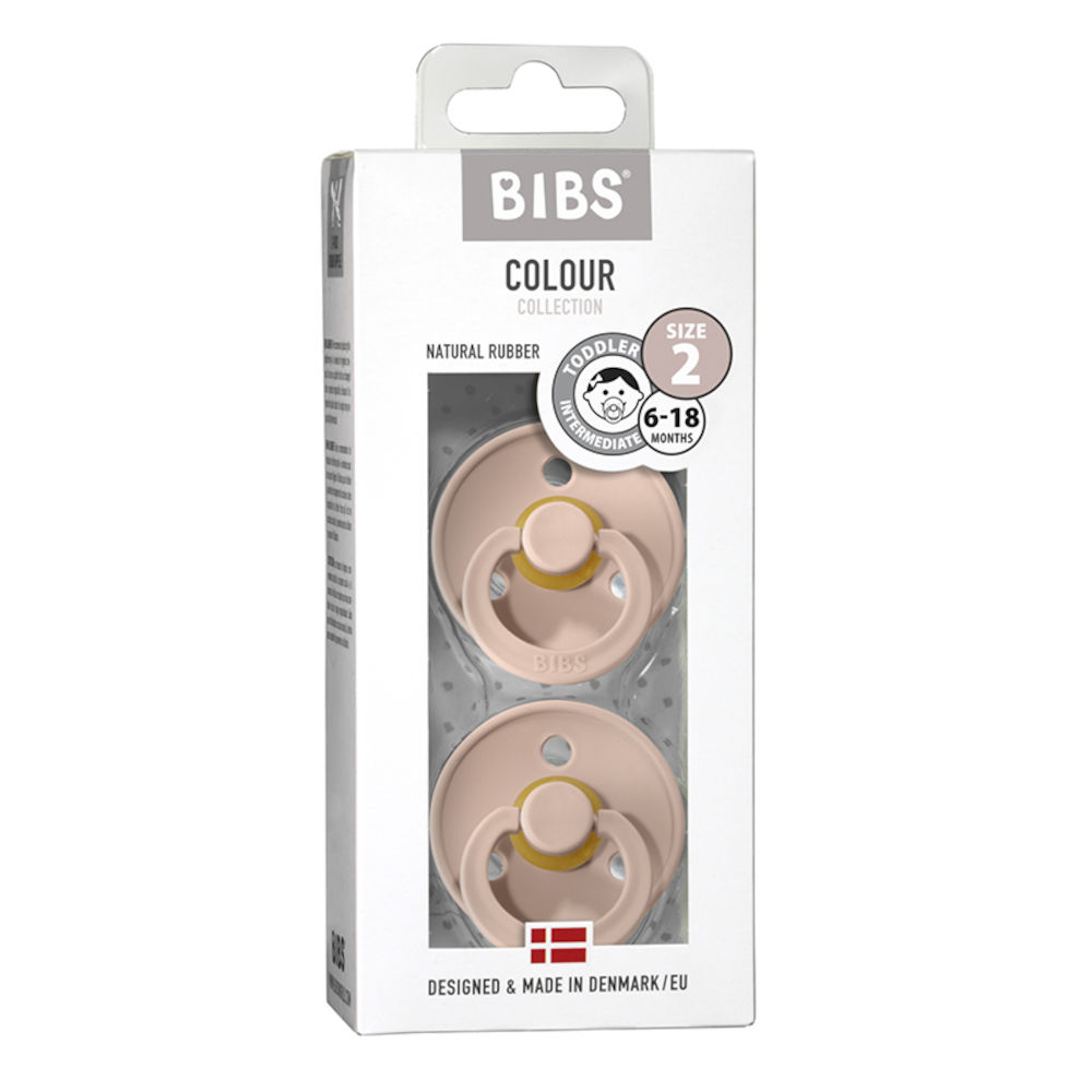 BIBS Colour Collection Napp Blush 2-pack 6-18 mån