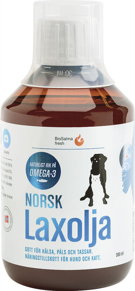 BioSalma Norsk Laxolja för Hund och Katt 300 ml