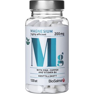apotekhjartat.se | BioSalma Magnesium 200 mg + Zink Koppar B6 120 st tabletter