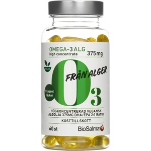 BioSalma Omega-3 av Alg 375 mg DHA/EPA 60 kapslar