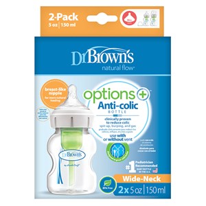 Dr Brown's 150 ml WideNeck Options+ Bottle 2-pack