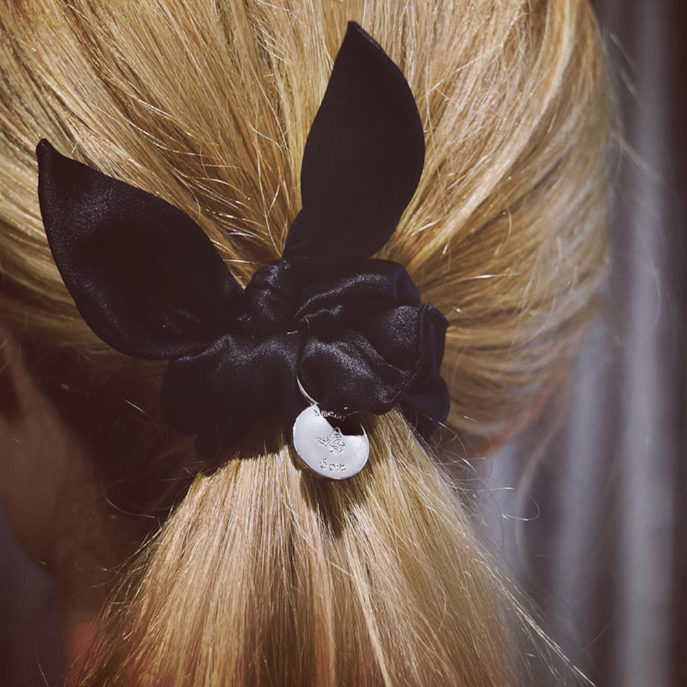 Amelie Soie Classic Collection Silk Bow Black