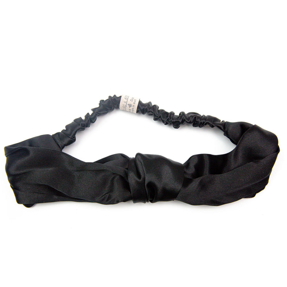Amelie Soie Classic Collection Silk Hairband Knot Black