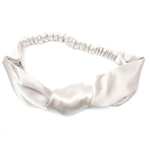 Amelie Soie Classic Collection Silk Hairband Knot Light Grey