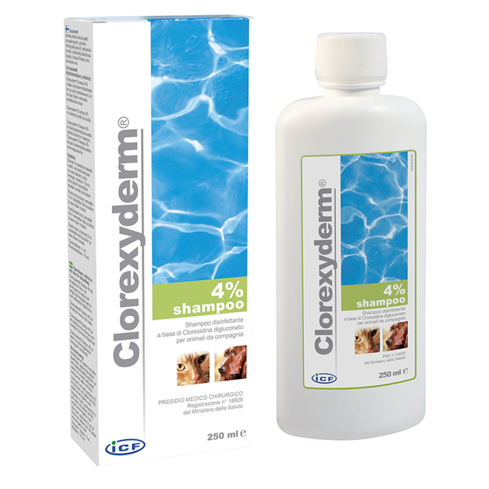 ICF Clorexiderm Shampoo 4% Koncentrerat 250 ml