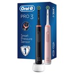 Oral-B Pro3 3900N Black CA + Pink CA Eltandborste 2-pack