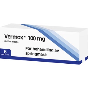 Vermox Tablett 100 mg behandling mot springmask Blister 6 tabletter
