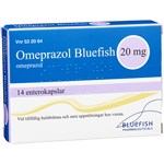 Omeprazol Bluefish Enterokapsel, hård 20mg Blister, 14kapslar