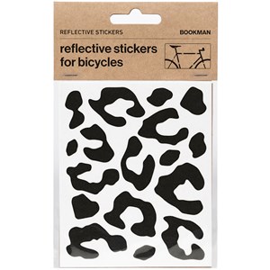 Bookman Reflective Stickers Leopard Print Black
