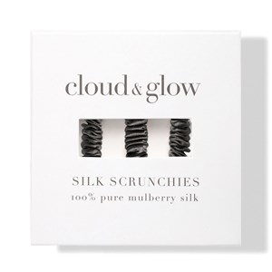 Cloud & Glow Silk Scrunchies 1 cm 3-pack