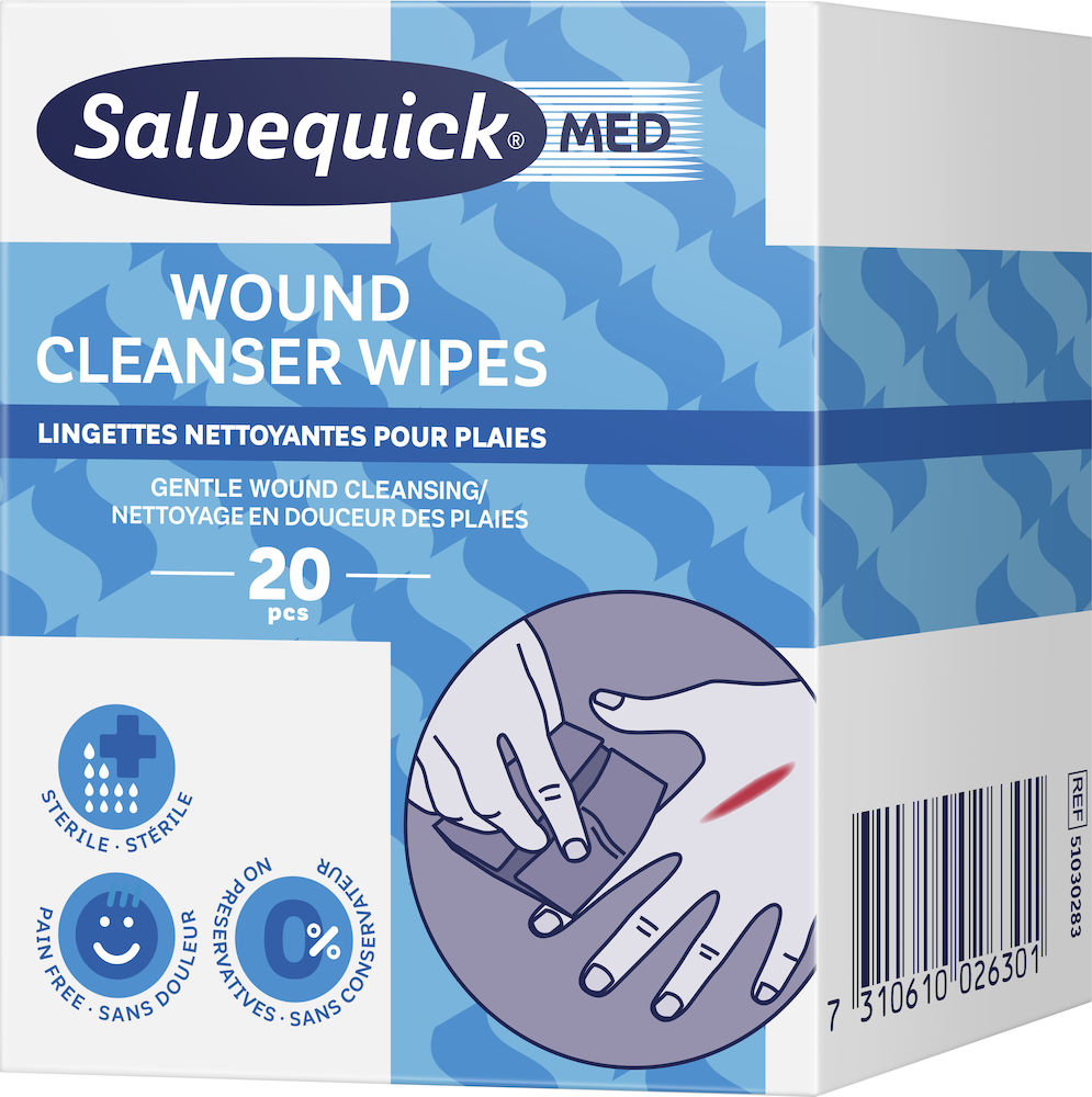 Salvequick MED Wound Cleanser Wipes 20 st