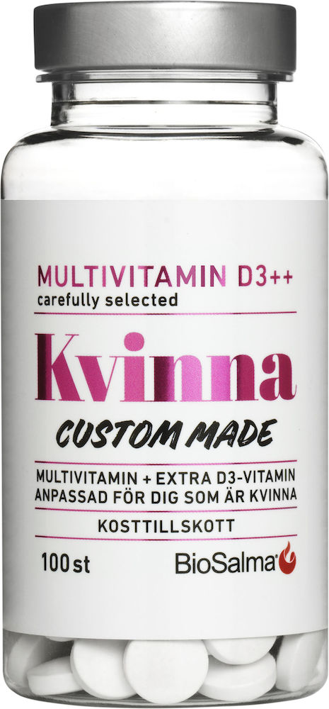 BioSalma Multivitamin Kvinna D-vitamin++ 100 tabletter