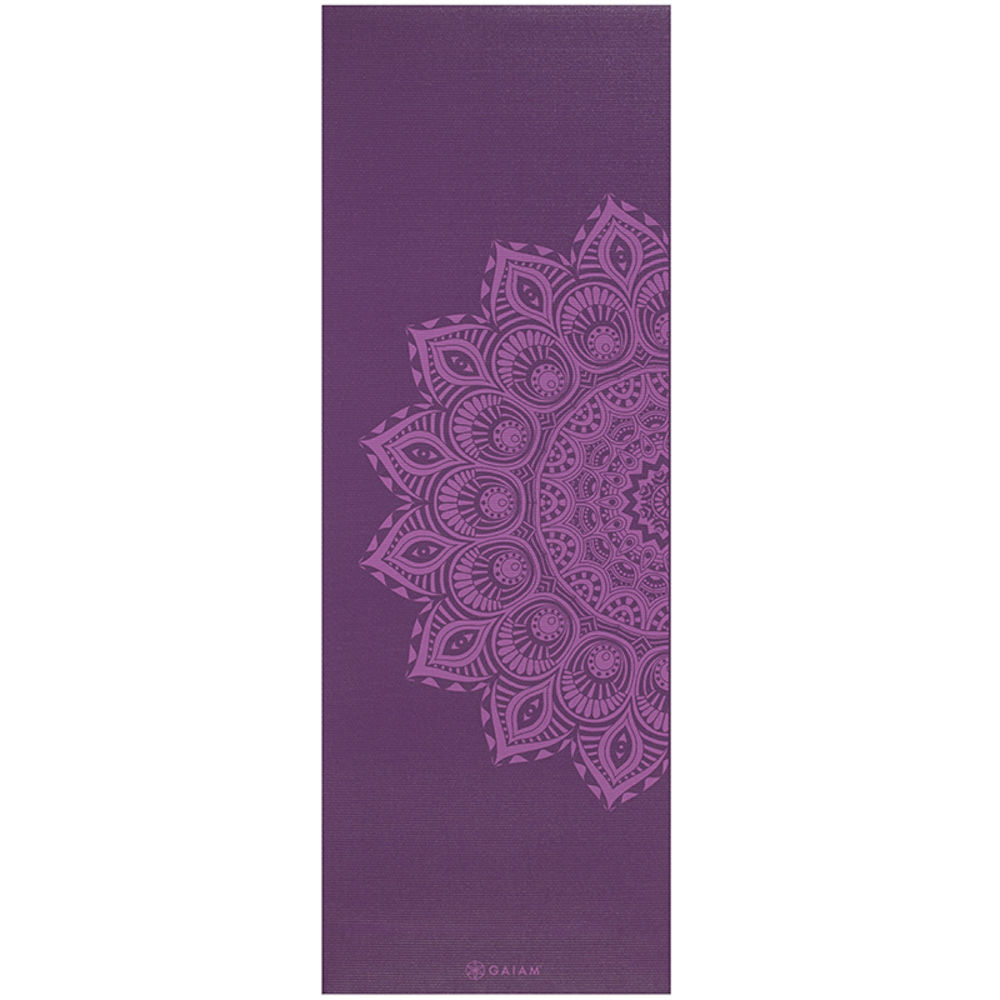 Gaiam Purple Mandala Yoga Mat 6 mm Premium