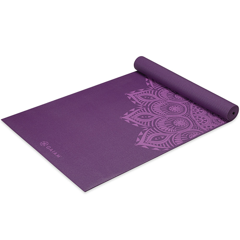 Gaiam Purple Mandala Yoga Mat 6 mm Premium