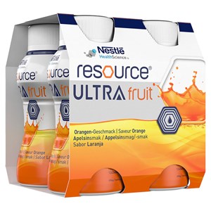 Resource Ultra fruit Klar och energirik näringsdryck med extra protein apelsin 4x200milliliter