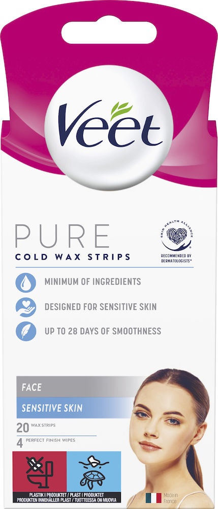 Veet Pure Wax Strips Face Sensitive Skin 20 st