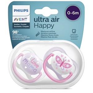 Philips Avent Ultra Air Napp 0-6 mån Mamma/Fjäril 2-pack