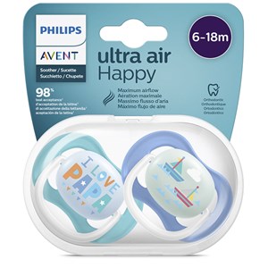Philips Avent Ultra Air Napp 6-18 mån Pappa/Båt 2-pack