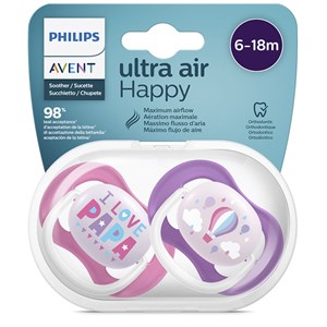 Philips Avent Ultra Air Napp 6-18 mån Pappa/Ballong 2-pack
