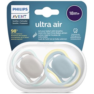 Philips Avent Ultra Air Napp 18 mån+ Grå/Teal 2-pack