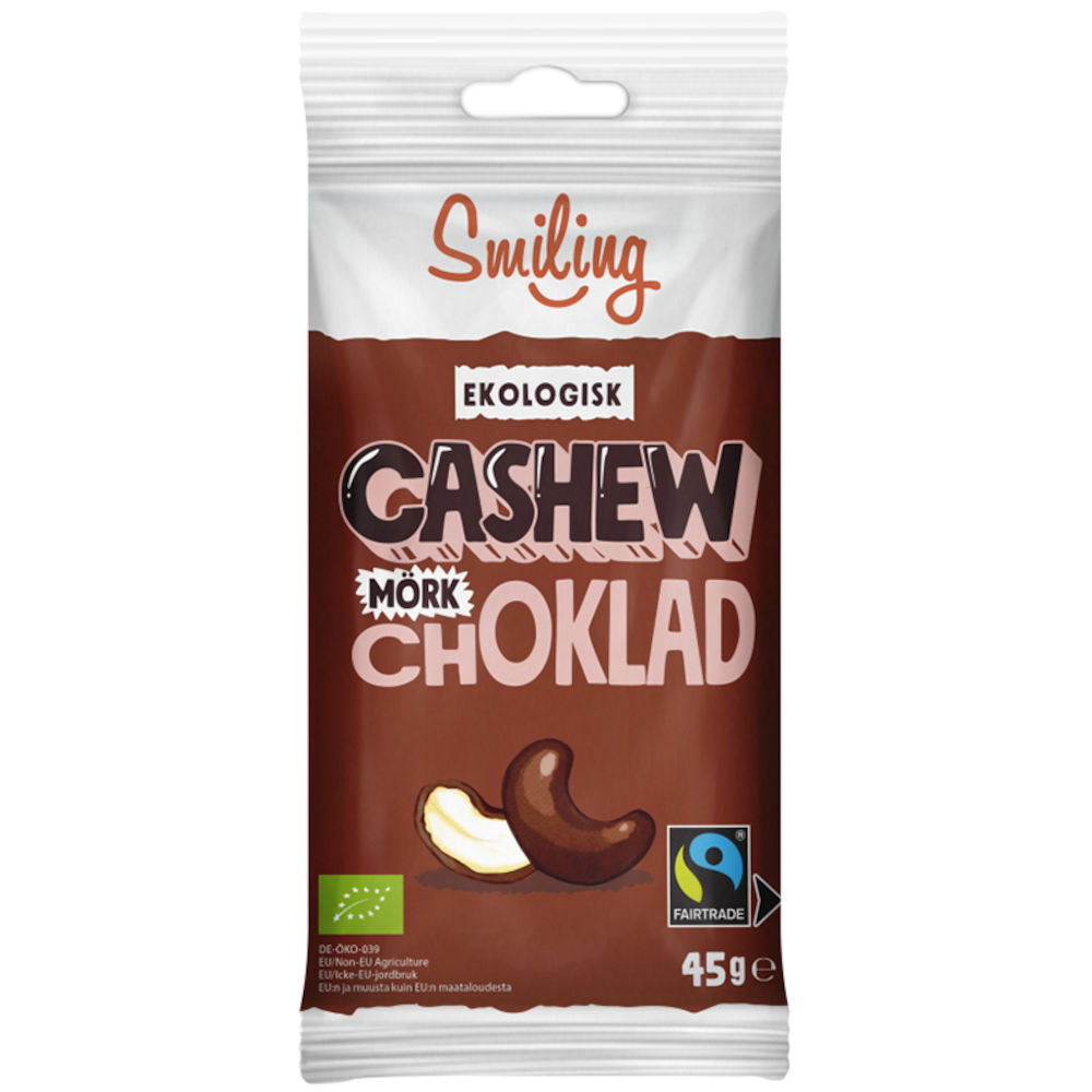Smiling Cashewnötter Mörk Choklad 45 g