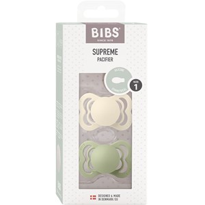 BIBS Supreme Silicone Ivory/Sage 2-pack Size 1