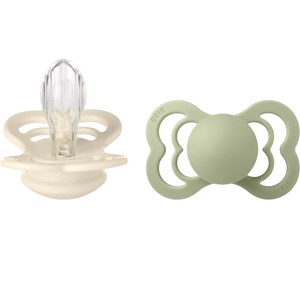BIBS Supreme Silicone Ivory/Sage 2-pack Size 2