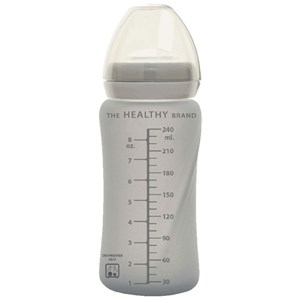 Everyday Baby Sugrörsflaska Glas Healthy + Quiet Grey 240 ml