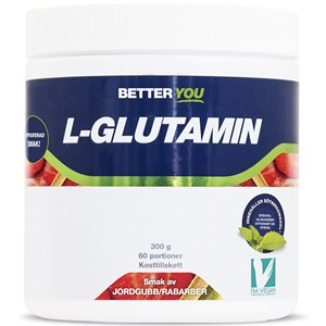 Better You Naturligt L-Glutamin Jordgubb/Rabarber 300 g