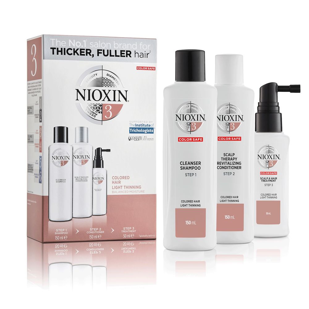 Nioxin Hair System Kit 3 Fint, Tunt & Färgat Hår 340 ml