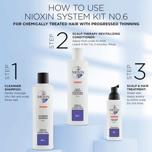 Nioxin Hair System Kit 6 Märkbart Tunt & Kemiskt Behandlat Hår 700 ml