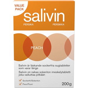 Salivin Sugtabletter Peach 200 g