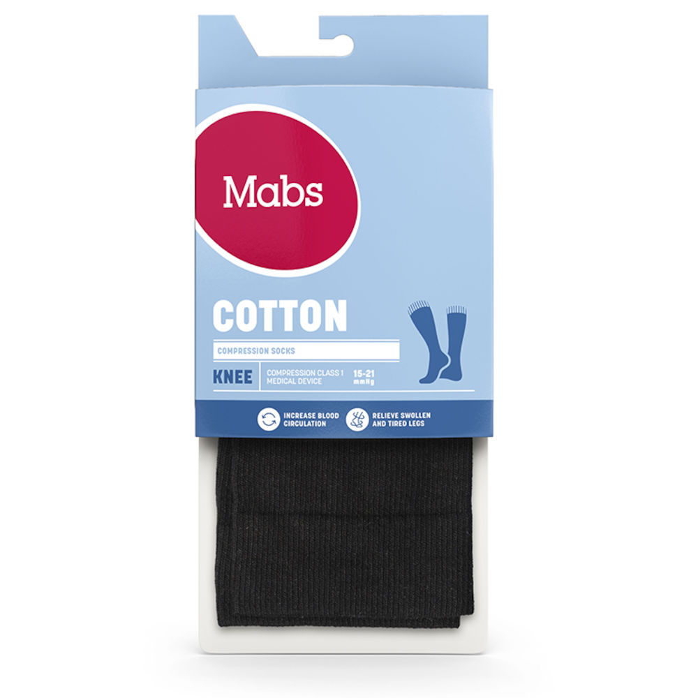 Mabs Cotton Knee Wide Black 1 par S