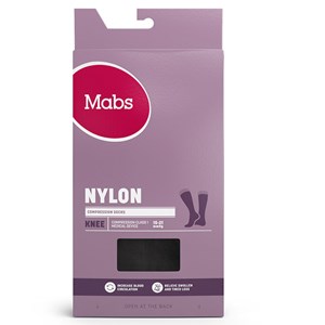 Mabs Nylon Knee Wide Black 1 par L