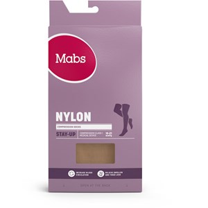 Mabs Nylon Stay Up Tan 1 par XL