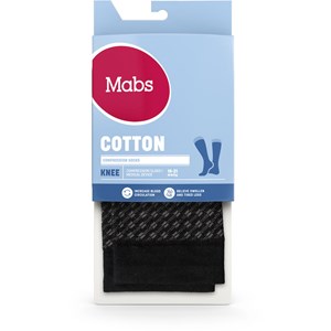 Mabs Cotton Knee Black/Grey 1 par XL