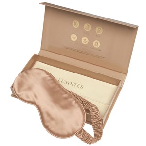 Lenoites Mulberry Sleep Mask with Pouch Rose Gold