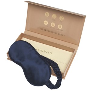 Lenoites Mulberry Sleep Mask with Pouch Blue